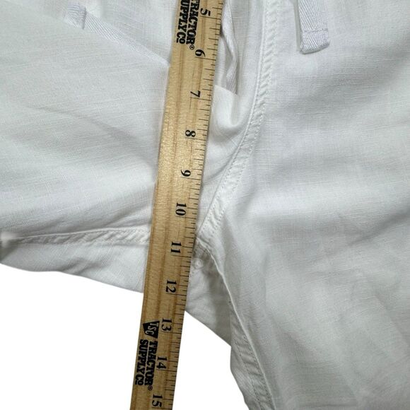 J. Crew  Women's White Seaside Jogger Pants Style Tie Waist G4611 Size 4 - Picture 5 of 8